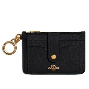 Coach Attachment Cards Case Woman's C6881  Gold/Midnight Navy NWT